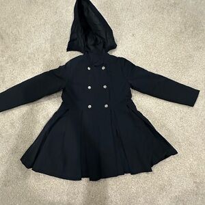 Jacadi Black Double-Breasted Kids Raincoat